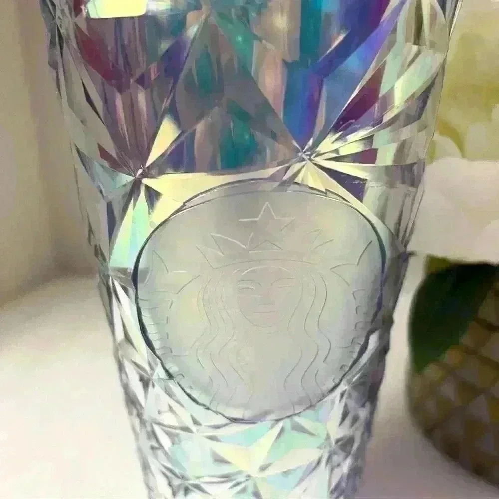 NWT Starbuck Iridescent Ice Crystal “Frozen”Holiday 2023 Tumbler Limited Edition
